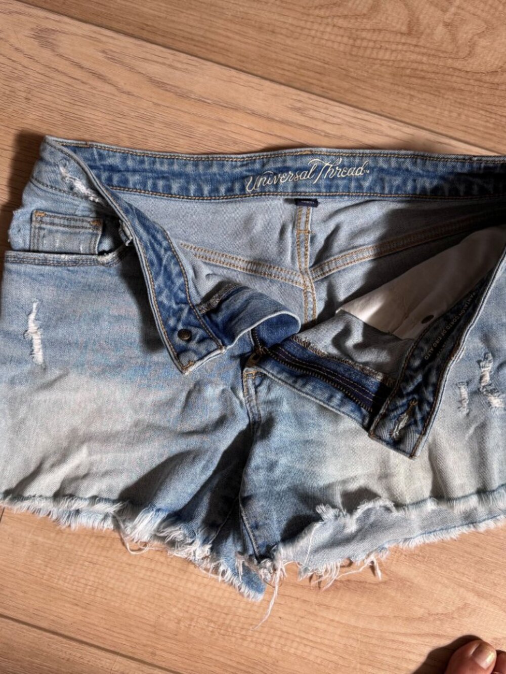 Universal Thread High Rise Shortie Jean Shorts - Picture 3 of 6